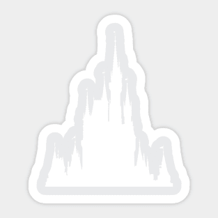 Magic Castle Silhouette Silver #Pastel Sticker